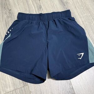 ❌SOLD❌Gymshark Men's Dark Blue and Teal Athletic Shorts